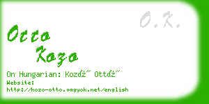 otto kozo business card